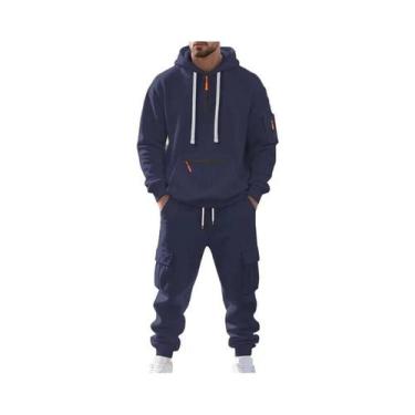 Imagem de Conjunto De Roupa Esportiva Masculina De Outono E Inverno Com Moletom 