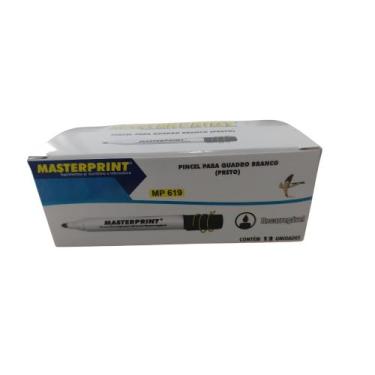 Imagem de Pincel Quadro Branco Mp 619 Masterprint Cor Preto CX C/12