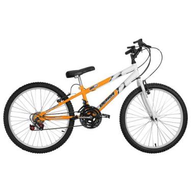 Imagem de Bicicleta Ultra Bikes Aro 24 Rebaixada Bicolor, Laranja, Branco, Aro 2