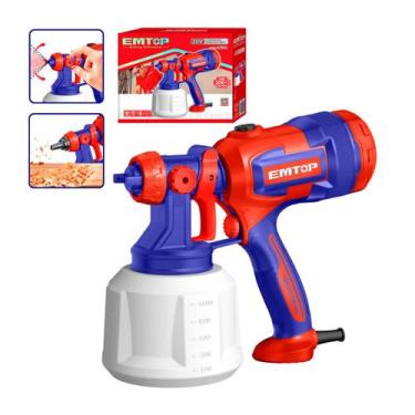 Imagem de Pistola de Pintura Elétrica Pulverizadora 530W 1L 220V EMTOP, 220V
