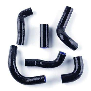 Imagem de LUXERAD Mangueiras de resfriamento de radiador de silicone de 3 camadas para HUSQ VARNA TE TC 250 2000-2009 06 07 08 (preto)