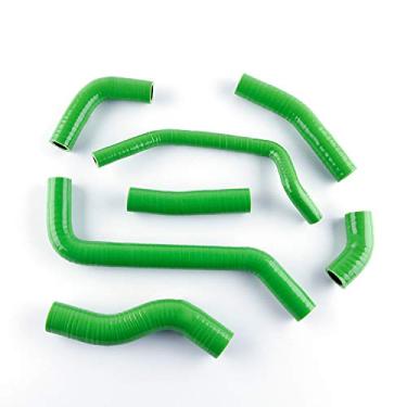 Imagem de LUXERAD Mangueira de arrefecimento de radiador de silicone 3 camadas 4,5 mm Fit Kawasaki"Y" KXF 450 09-11 NON Y (verde)