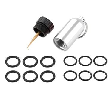 Imagem de Garrafas de Mini Cilindro 12 Anéis de de Chaveiro de, Prata