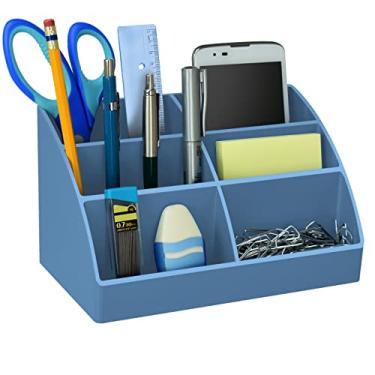 Imagem de Acrimet Organizador de Mesa Easy Organizer, Ideal para Escritório, Casa ou Estudo, Cor Azul Sólido, 960.5
