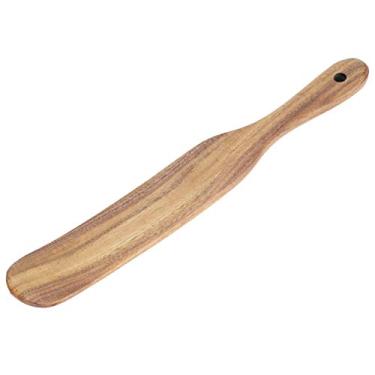 Imagem de Espátula de teca para cozinhar em casa pá de fritura de madeira grau alimentício utensílios de cozinha para suprimentos de cozinha (26,5 * 3,5)