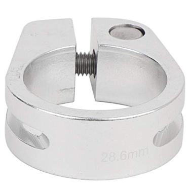 Imagem de Kee nso Braçadeira de tubo, 28,6 mm de liga de alumínio, tipo parafuso de escape, tubo de selim para bicicleta (prata)