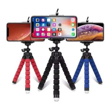 Imagem de Mini Suporte Tripe De Mesa Escalavel Para Celular Gira- 360º