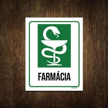 Imagem de Placa Sinalização Hospitalar Farmácia 36X46