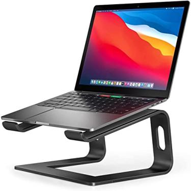 Imagem de Suporte para laptop, suporte removível para notebook com suporte para notebook compatível com MacBook Air Pro, Dell XPS, HP, Lenovo Mais laptops (Preto)