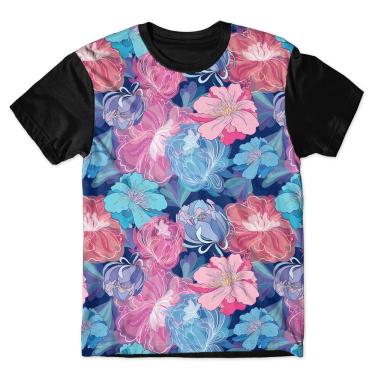 Imagem de Camiseta As Braba Masculina Flores do Mar Full Print