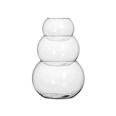 Imagem de Kit Vaso Aquário Redondo Gigante, Grande E Médio 3pç Mistral