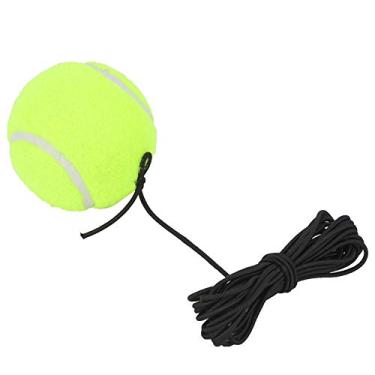 Imagem de Bola de treinamento de tênis para iniciantes, bola de corda elástica de auto-estudo com base de tênis para treinar tênis com corda de borracha elástica de 4 m para prática única de tênis