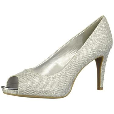 Imagem de Nine West Sapato feminino de salto alto Rainaa, Glamour prateado, 34
