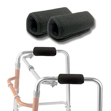 Imagem de Capas acolchoadas de mão para andador, almofada universal macia para idosos para andador e cadeiras de rodas, conforto (2 peças)
