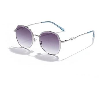 Imagem de Óculos de sol feminino design de moda sem aro óculos de sol feminino vintage moldura de liga clássica tons de designer óculos, 1, tamanho único