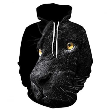 Imagem de BAIBOS Leão Padrão Hoodie Animal 3D Impressão Pullover Casaco de jaqueta de outono