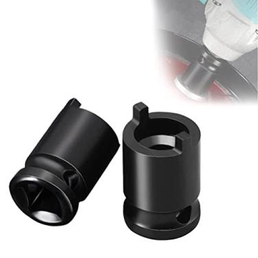 Imagem de 2 peças de chave de soquete de esmerilhadeira angular, ferramenta especial para elétrica para chaves inglesas, chave de reposição de porca de bloqueio ajustável para chave de remoção de placa de pressão para ferramenta de chave de impacto e catraca