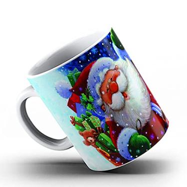 Imagem de Caneca Xícara Feliz Natal Papai Noel No Trenó 81i