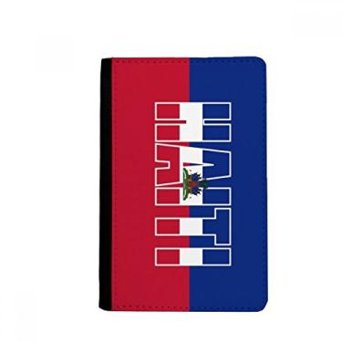 Imagem de Porta-passaporte com nome da bandeira do país do Haiti Notecase Burse carteira capa porta-cartão, Multicolor