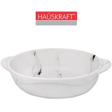 Imagem de Travessa De Porcelana Oval Refrataria Marble Marmore Hauskraft 350ml 1