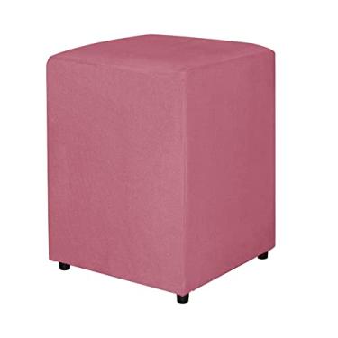 Imagem de Puff Quadrado Decorativo Para Sala Suede Cores - DS Estofados