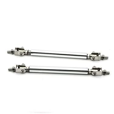 Imagem de 2 peças de 100 mm ajustáveis frontal/traseiro divisor de lábios, barras de suporte de amarração de haste de suporte de automóvel, ajuste universal