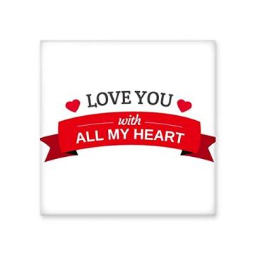 Imagem de Decalque brilhante de azulejo de cerâmica Valentine Love You with All My Heart