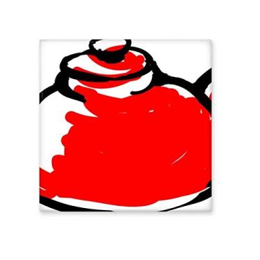 Imagem de China bule de chá chinês tradicional padrão azulejo de cerâmica brilhante decalque vitrificado pedra adornada