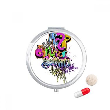 Imagem de Caixa de comprimidos Graffiti Street Culture Colorful Rap Words Pocket Medicine Storage Box Dispenser recipiente