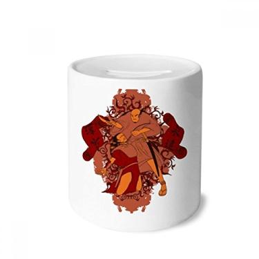 Imagem de DIYthinker Banners japoneses padrão japonês caixa de dinheiro caixa de cerâmica porta-moedas presente de cofrinho