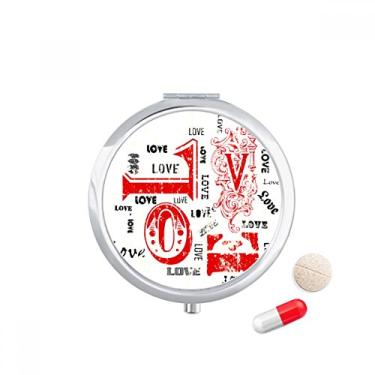 Imagem de Caixa de armazenamento de remédios vermelha e preta para o Dia dos Namorados