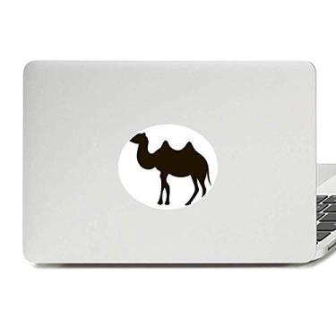 Imagem de Adesivo de vinil de camelo preto com emblema de animal fofo para notebook