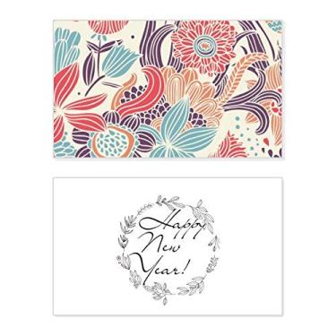 Imagem de Folha Bud Flower Plant Paint New Year Festival Greeting Card Bless Message Gift