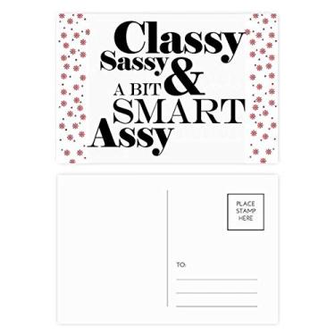 Imagem de Cartão postal de Natal com citação elegante Sassy & A Bit Smart Assy
