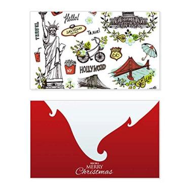 Imagem de Spring Liberty White House USA Graffiti Holiday Holiday Merry Christmas Cartões de parabéns Mensagem de Natal