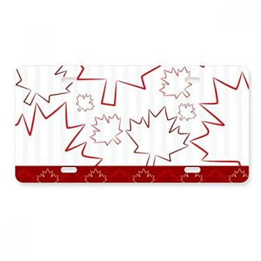 Imagem de Etiqueta de aço inoxidável para decoração de placa de licença Happy Canada Day 4 de julho, folha de bordo