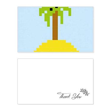 Imagem de Summer Sail Coconut Tree Pixel Cartão de agradecimento aniversário aniversário comemorações casamento agradecimento