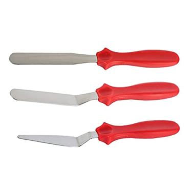 Imagem de Espátulas Confeiteiro Para Ganachear Bolo Kit 3 Peças