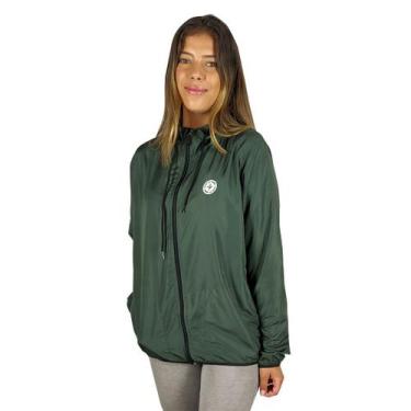 Imagem de Jaqueta Corta Vento Feminino Verde Militar Retro Wss - Web Surf Shop -