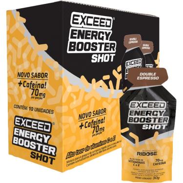 Imagem de EXCEED ENERGY BOOSTER SHOT + CAFEÍNA 70MG (10SAC. X 30G) - EXCEED - DOUBLE EXPRESSO