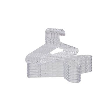 Imagem de Cabide Tradicional Fino Transparente Kit Com 100 Unidades