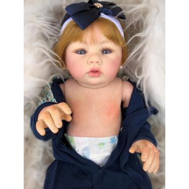 Bebê Reborn Menino Daniel Realista Corpo de Silicone 52cm