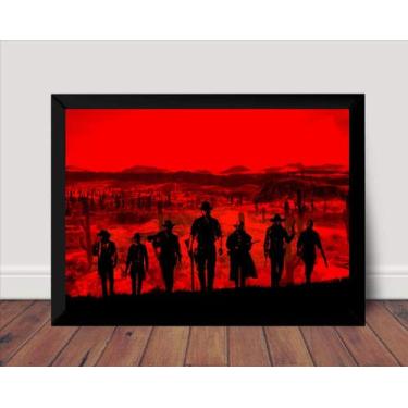 Imagem de Quadro Red Dead Redemption 2 Arte Simples Poster Moldurado