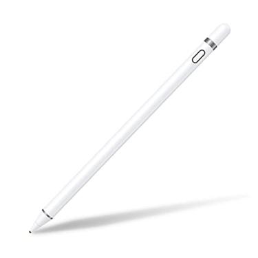 Imagem de Gshield Caneta Touch Capacitiva Recarregável com Ponta Fina de 1,45mm Compatível com Celular, Smartphones Android, Tablets, Branca