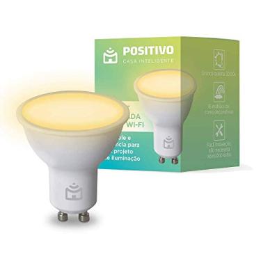 Imagem de Smart Lâmpada Spot Wi-Fi Positivo Casa Inteligente, Dicroica, GU10, 350lm, LED 4,5W, Bivolt - Compatível com Alexa, Branco Quente