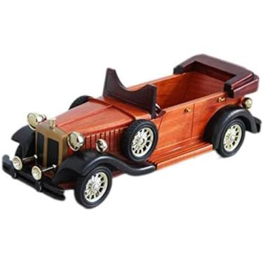 Imagem de Racks De Vinho Rack De Vinho De Madeira Independente Para Carro, Porta-garrafas De Vinho Para Caminhonete Vintage, Estátua, Modelo De Carro Clássico, Rack De Vinho Para Sala De Estar, Varanda, Pre