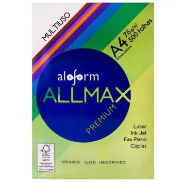 Imagem de Papel Sulfite A4 Allmax Premium 500 Folhas - Aloform