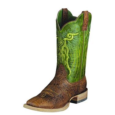 Imagem de Ariat Bota masculina Mesteno Western Cowboy, Argila Adobe/Limão neon, 7.5 Big Kid
