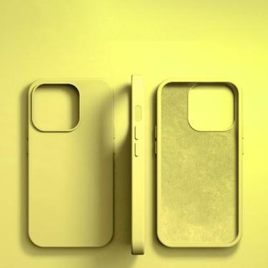 Imagem de Proteção de capa macia de silicone líquido para iPhone 15 14 13 12 11 Pro Max Plus Mini acessórios de proteção para telefone 7 8 XS XR X, amarelo, para iPhone 15 Plus