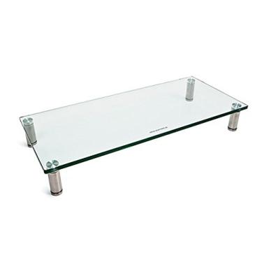 Imagem de Monoprice Suporte multimídia para mesa de 55,88 cm x 24,13 cm – elevador de monitor, suporte para laptop, suporte para TV de mesa, elevador de PC com pernas ajustáveis de altura